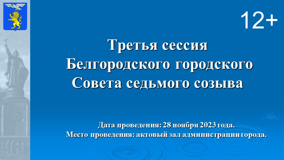 Сессия Белгородского городского Совета.