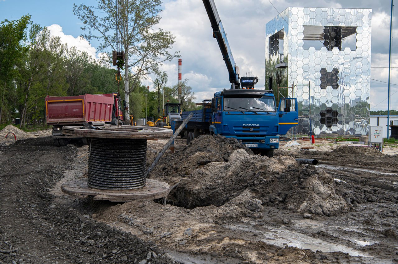 Продолжается масштабная реконструкция Центрального пляжа в Белгороде.