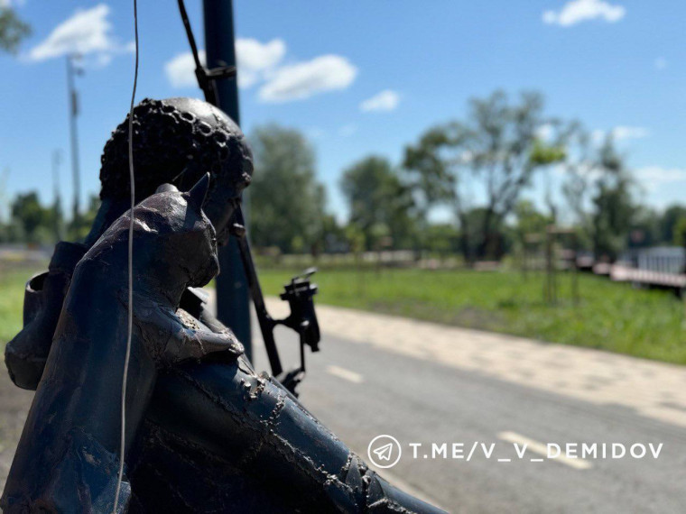 Скульптуру рыбака с котом перенесли из парка Победы на набережную «Берега».